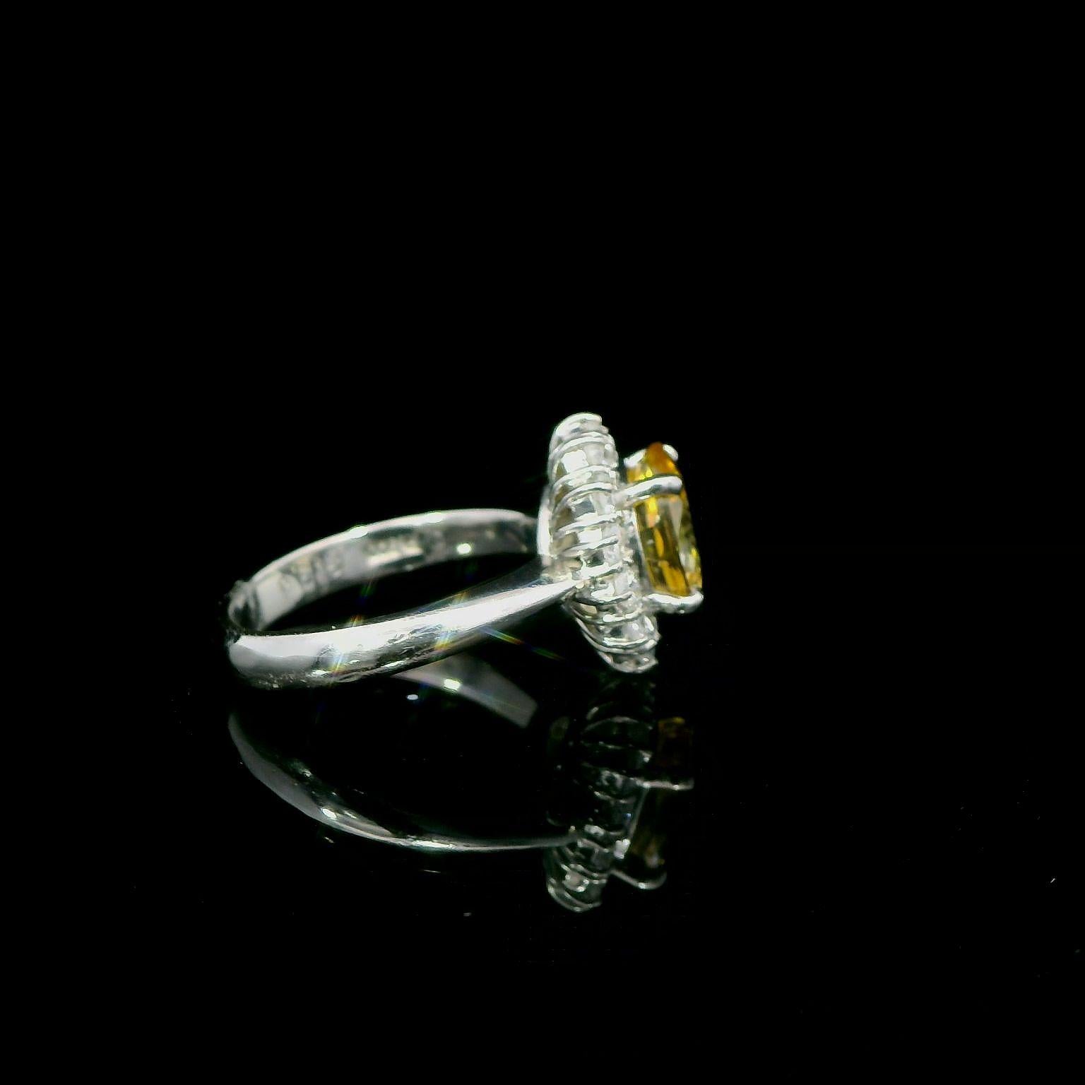 Diamond And Yellow Sapphire Ring